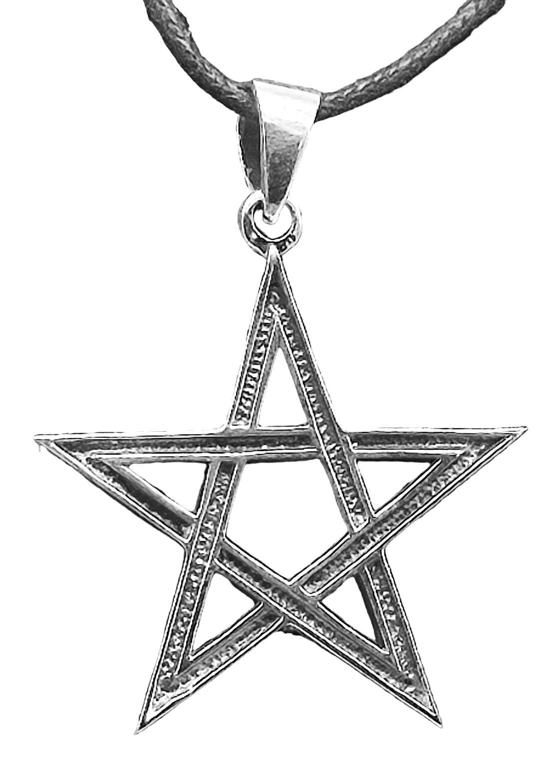 Kettenanhänger PentagrammChurch of Satan Drudenfuß Silber925 Anhänger Nr. 452