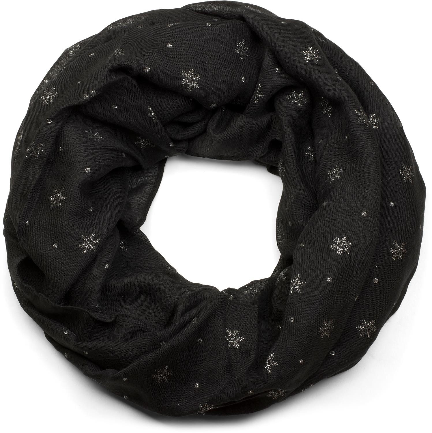 Loop Loop mit glitzerndem Schneeflocken Print