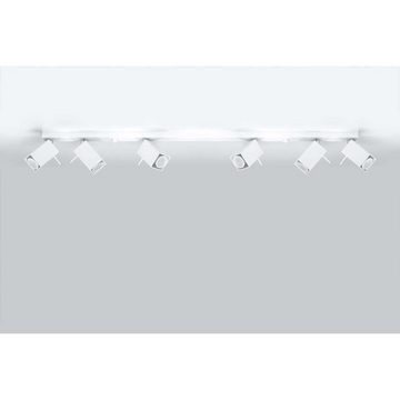 etc-shop LED Deckenspot, Leuchtmittel nicht inklusive, Deckenleuchte Deckenlampe verstellbare Spots Stahl L 120 cm Wohnzimmer