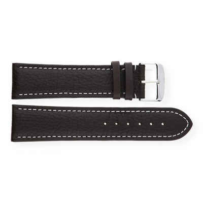 JuwelmaLux Uhrenarmband JuwelmaLux Uhrband JL38-10-0095 Leder, braun, Überlänge XXL 26 mm