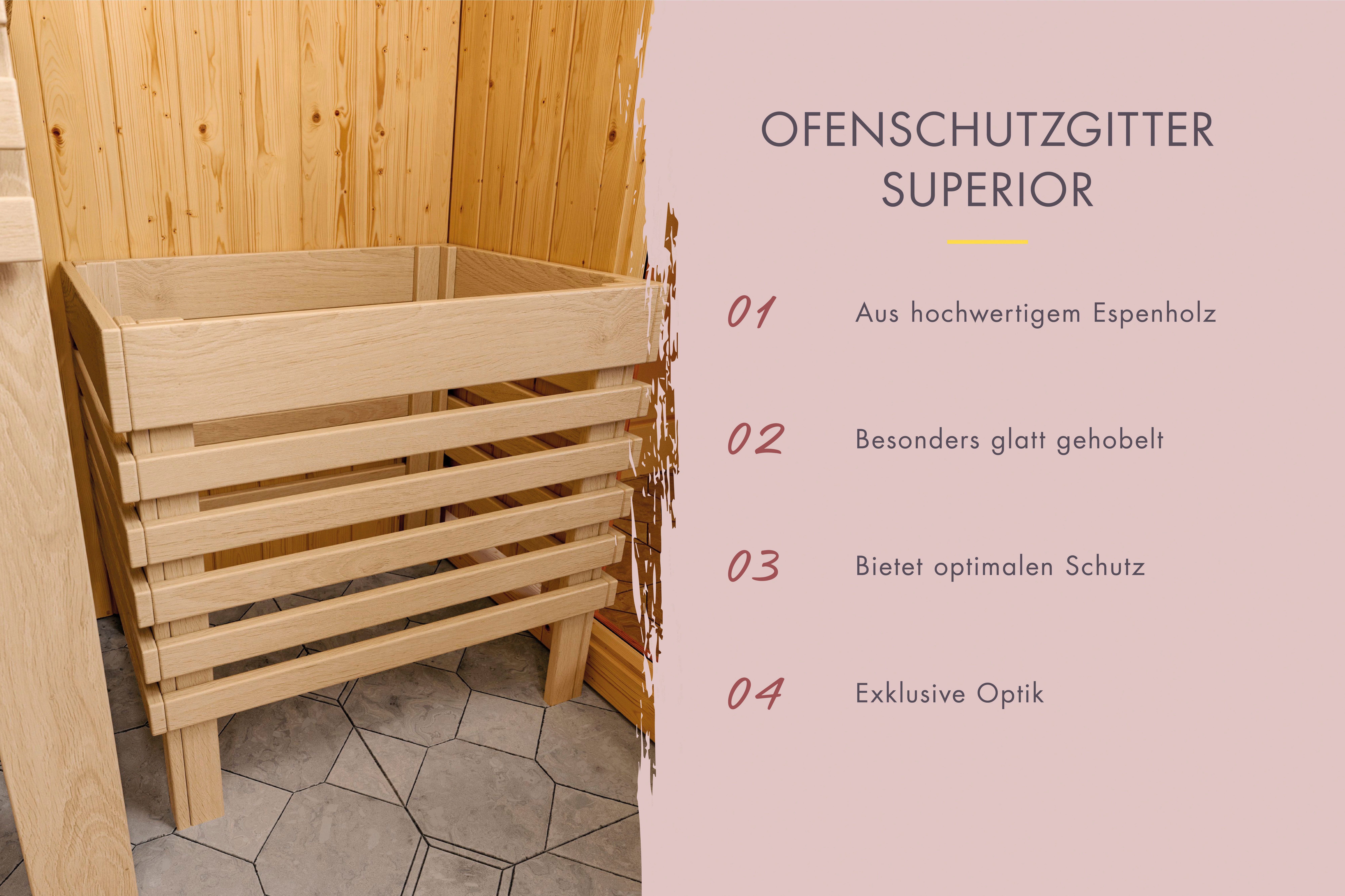 Karibu Sauna Soraja, BxTxH: 231 x 196 x 200 cm, 40 mm, (Set) ohne Ofen