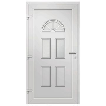 vidaXL Haustür Haustür Weiß 98x208 cm Eingangstür Außentür Nebeneingangstür