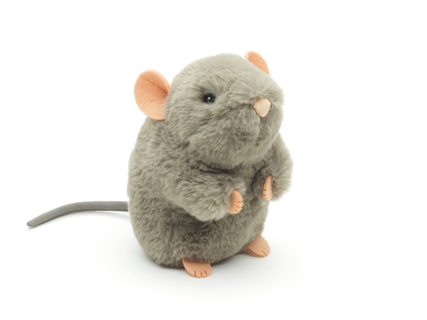 Teddys Rothenburg Kuscheltier Maus grau sitzend 15 cm Plüschmaus (Stoffmaus Plüschmaus, Plüschtiere Mäuse Stofftiere)