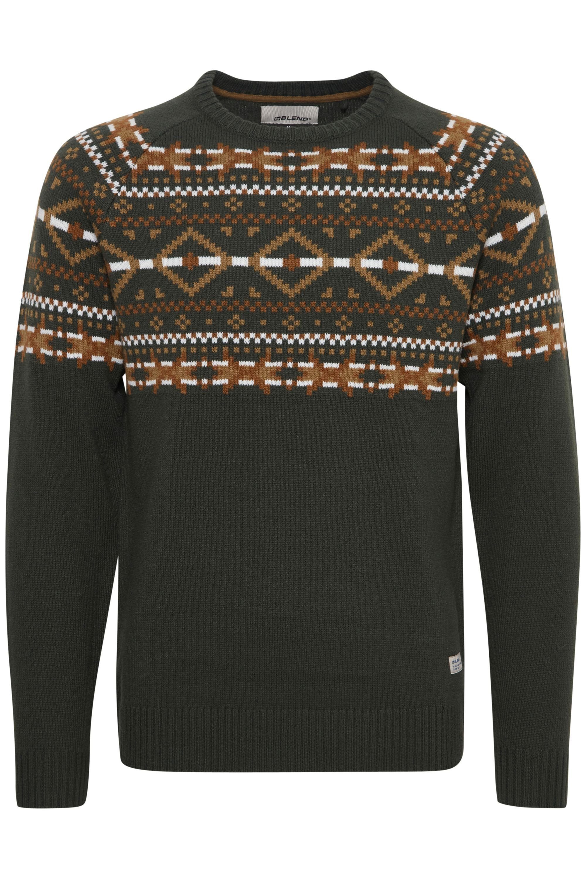 Blend Strickpullover BHNilas Weihnachtlicher Grobstrickpullover günstig online kaufen