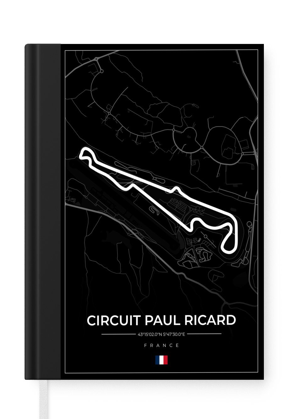 MuchoWow Notizbuch Rennstrecke - F1 - Rennstrecke - Frankreich - Circuit Paul Ricard -, Journal, Merkzettel, Tagebuch, Notizheft, A5, 98 Seiten, Haushaltsbuch