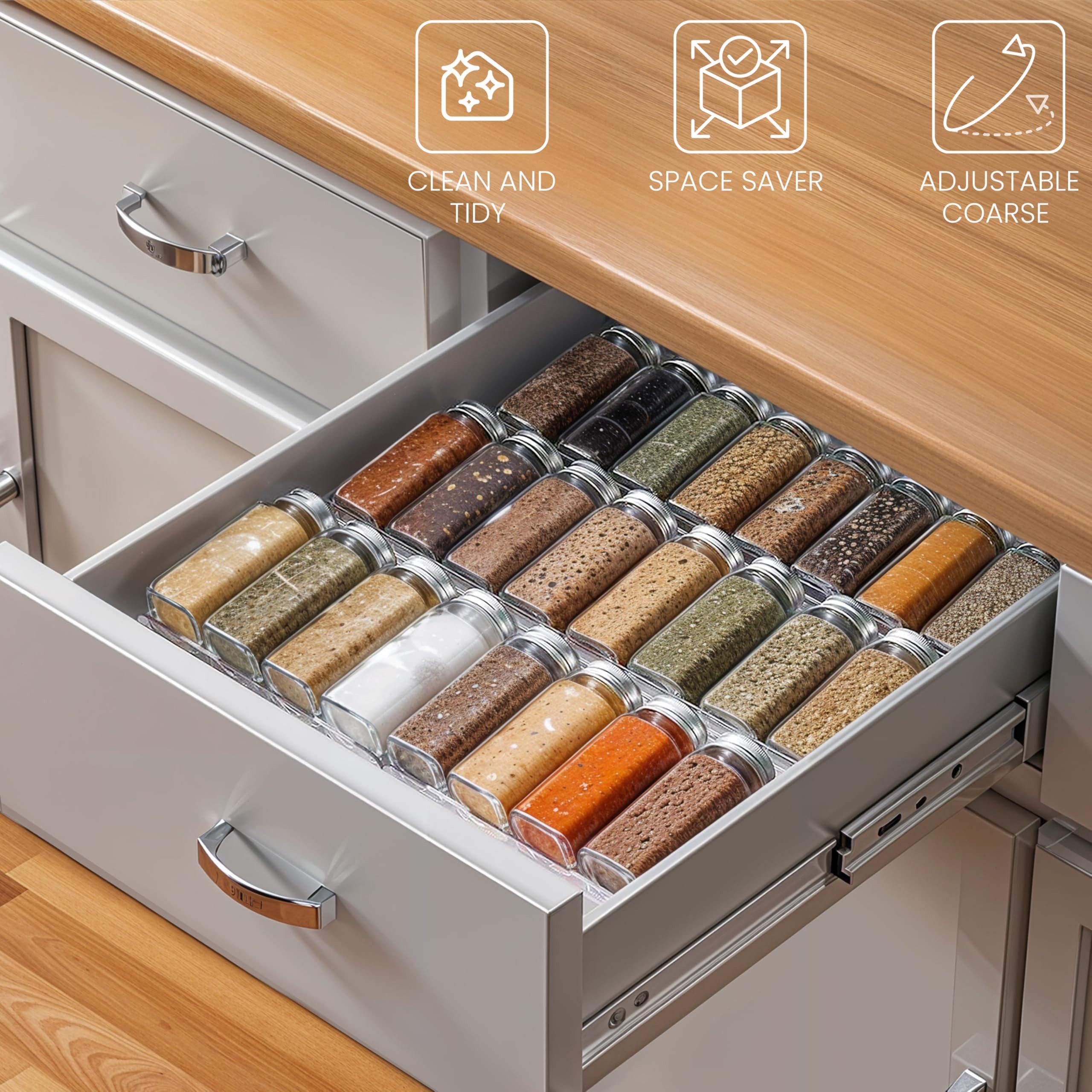 Belle Vous Gewürzregal Ausziehbares Gewürzregal - Platzsparendes Küchenzube günstig online kaufen