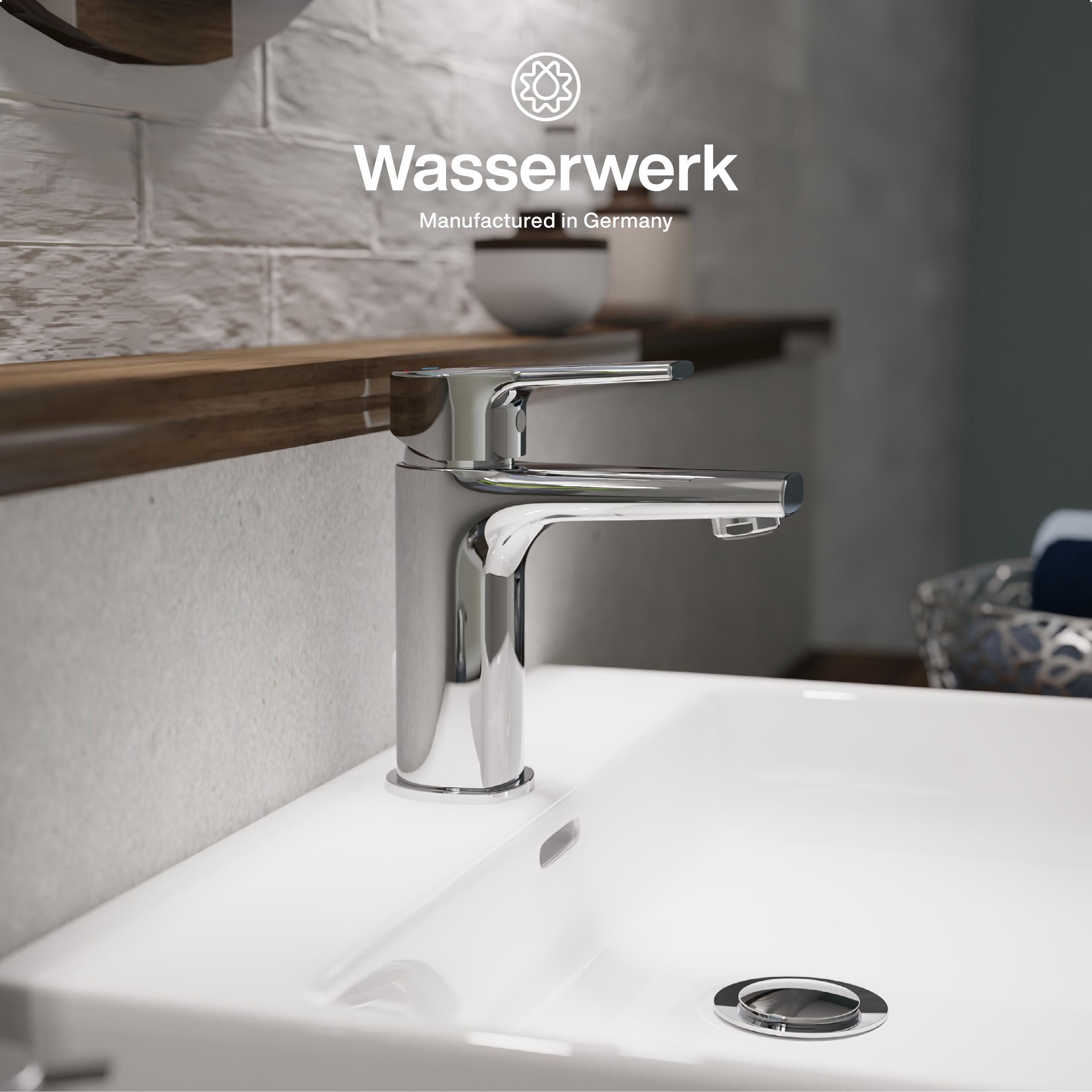 WASSERWERK Waschtischarmatur WT 13 inkl. Popup, wassersparend