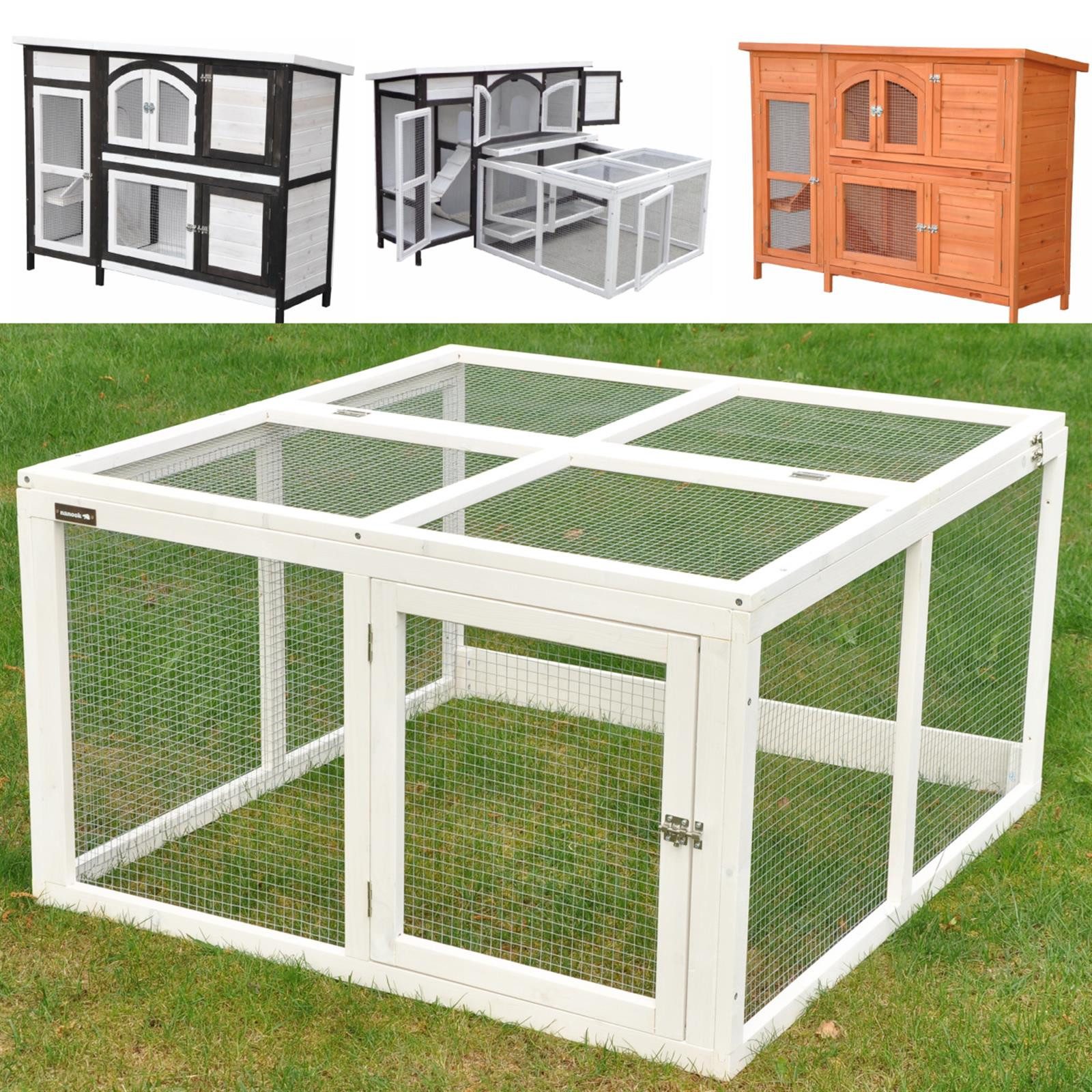 nanook Kleintierkäfig Freigehege für Hasenstall Jumbo weiss 96x100x55cm günstig online kaufen