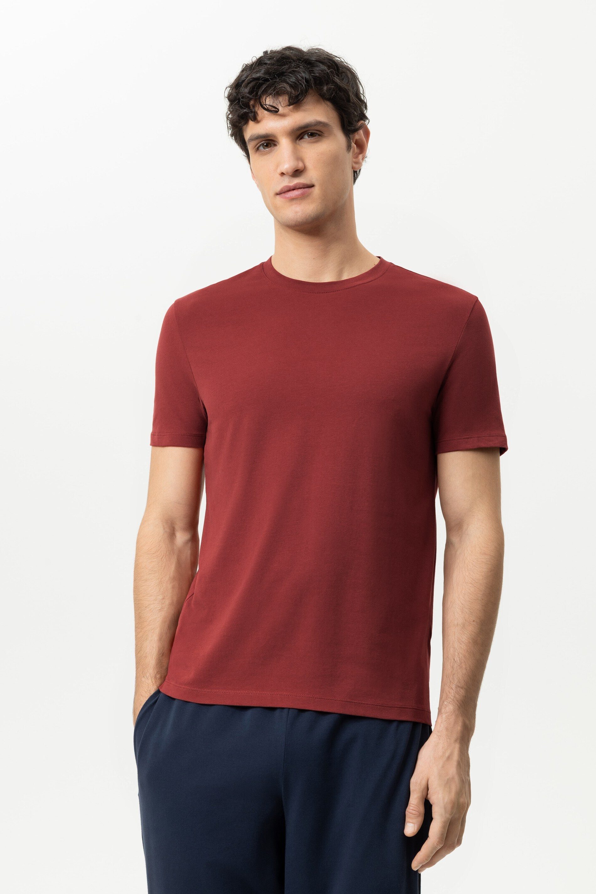 Mey Pyjamaoberteil Mey T-Shirt Serie Relax Tuned Uni T-Shirt (1-tlg) Basic Shirt, zeitloses Design, Baumwoll-Mix, Rundhals