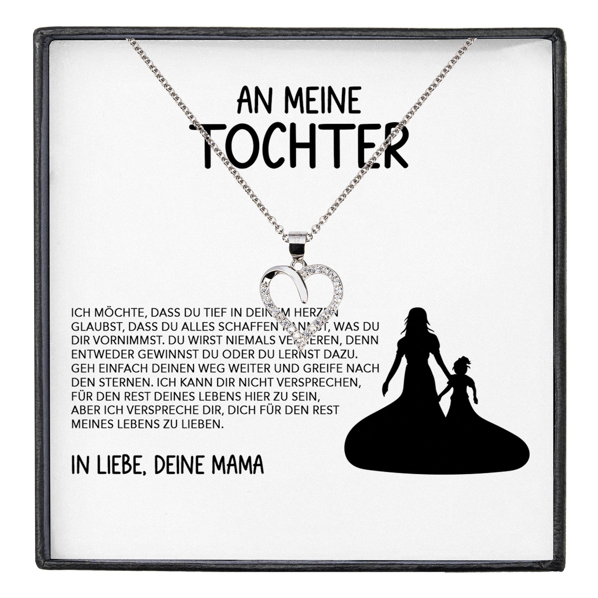 Schmuckset Tochter Geschenk von Mama Mädchen Frauen Schmuck Herz Halskette Abitur
