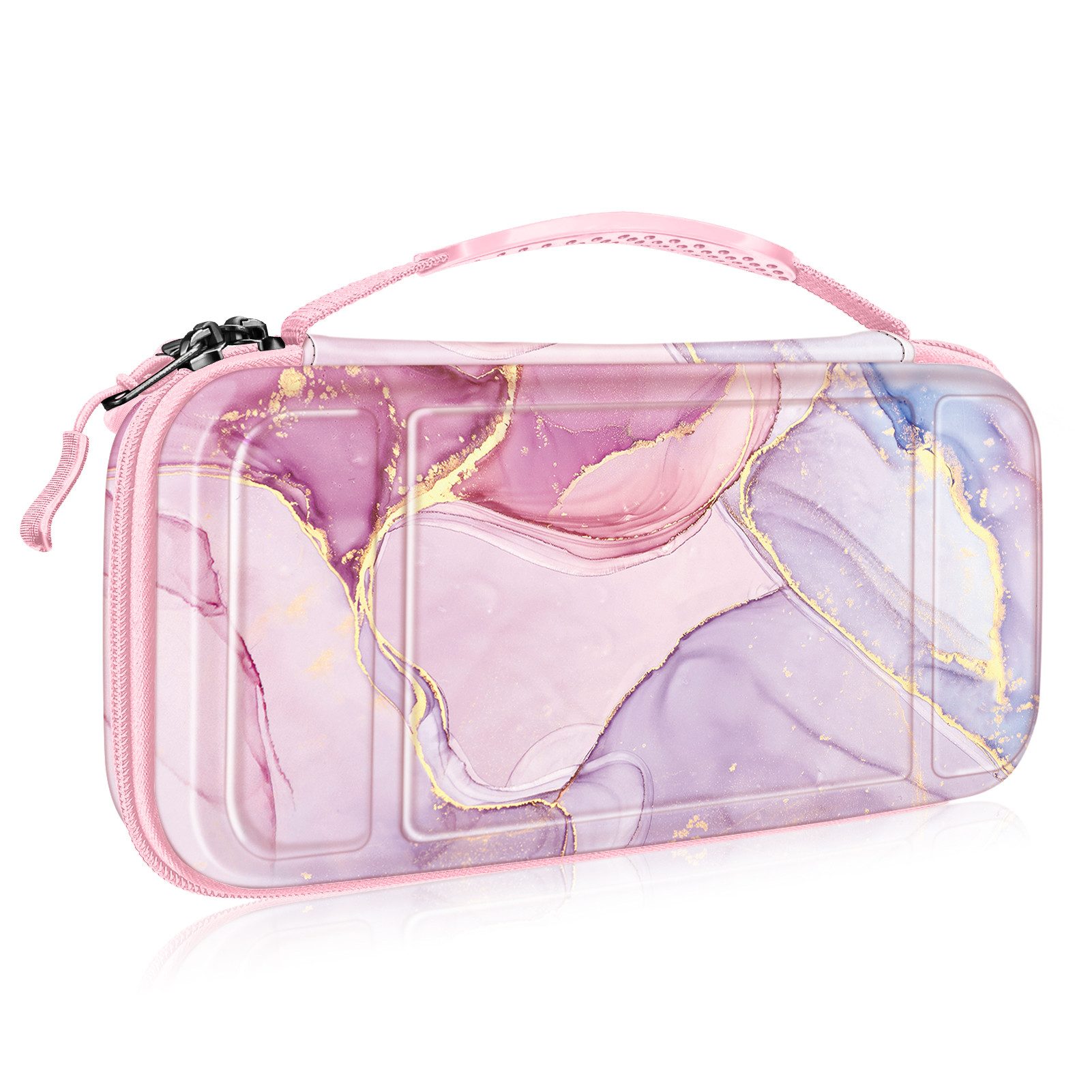 Fintie Nintendo-Schutzhülle Tragetasche Kompatibel mit Nintendo Switch/Switch OLED Modell, mit 10 Spielkartenhaltern, Stoßfeste Reisetasche für Konsole & Zubehör