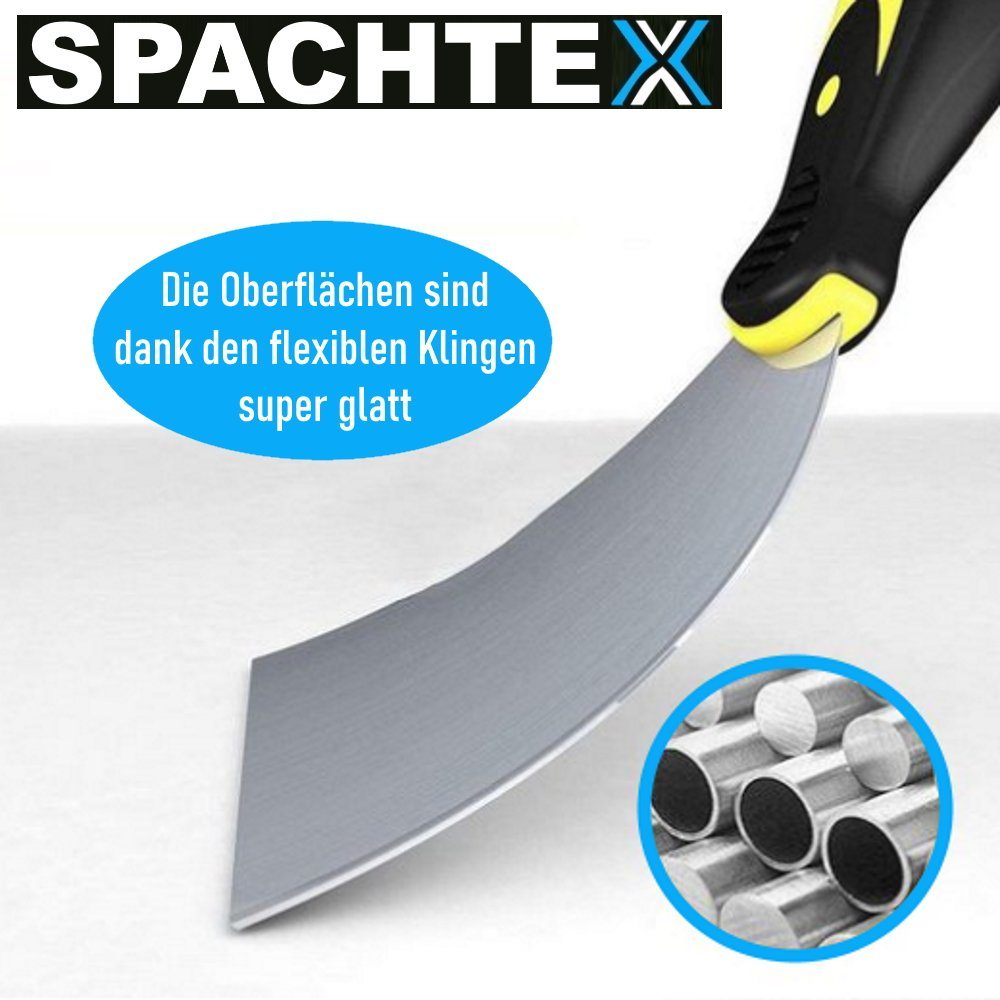 Malerspachtel Schmalspachtel Set Breitspachtel Trockenbauspachtel SPACHTEX Edelstahl Spachtel MAVURA Malerspachel [5tlg) (5-St., Flächenspachtel