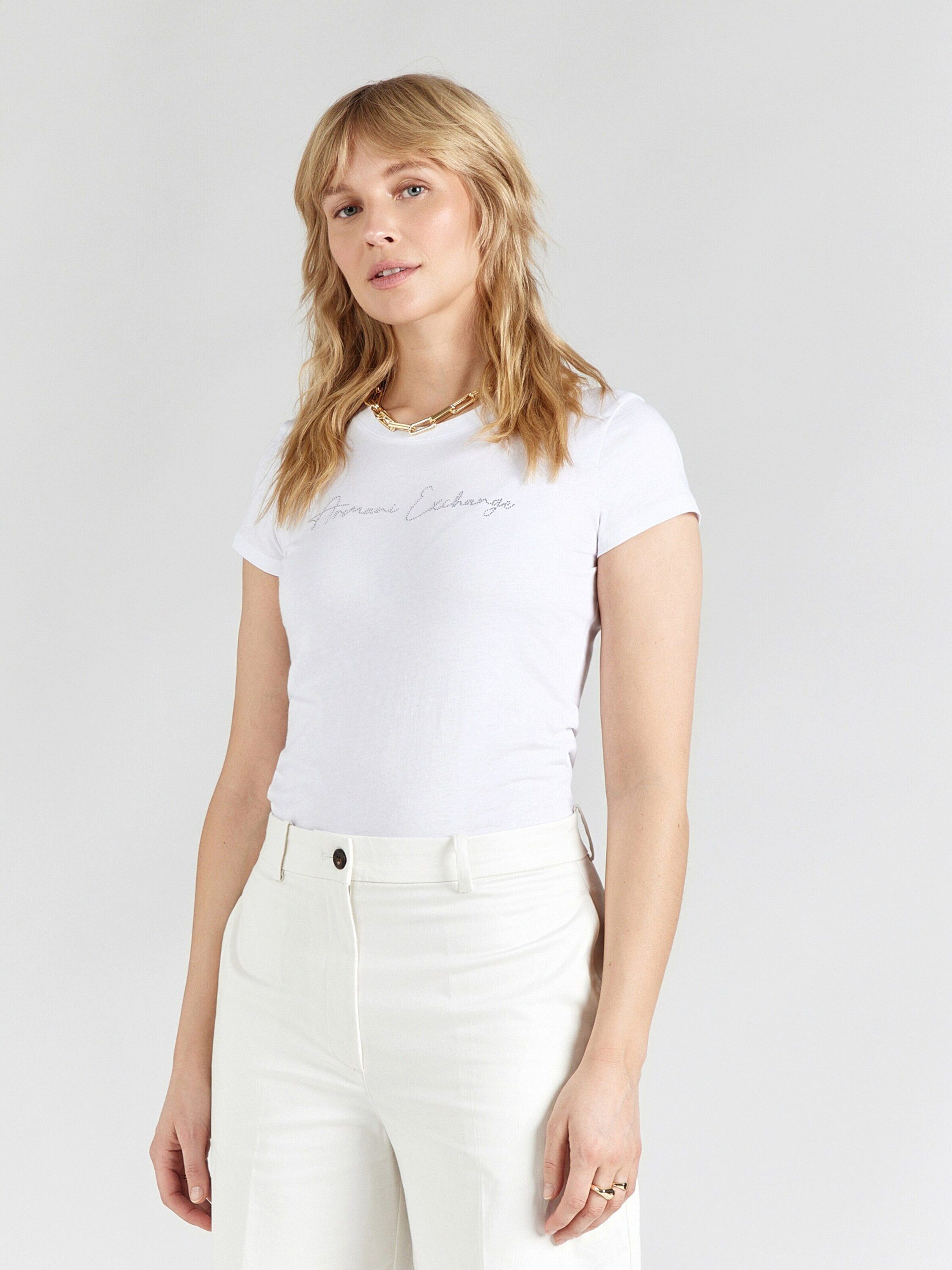 ARMANI EXCHANGE T-Shirt (1-tlg) Ziersteine