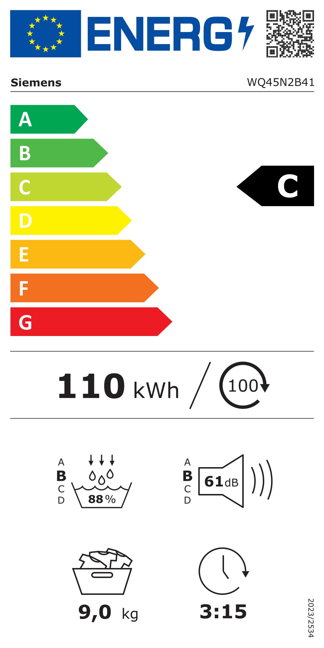 Energieeffizienzklasse: 