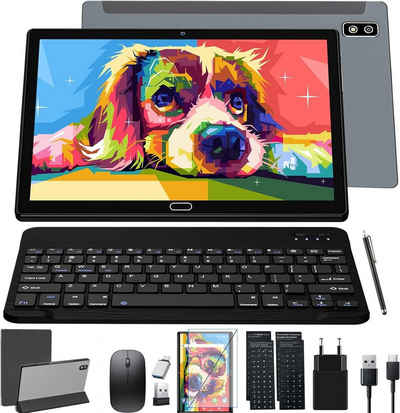 TOOTON mit Tastatur HD 1280P IPS, 13MP 6000mAh Akku Tablet (10", 64 GB, Andriod 11, Mit Stift/Maus/GPS/Bluetooth/OTG/Typ C/3.5mm WiFi, Octa-Core 4GB RAM)