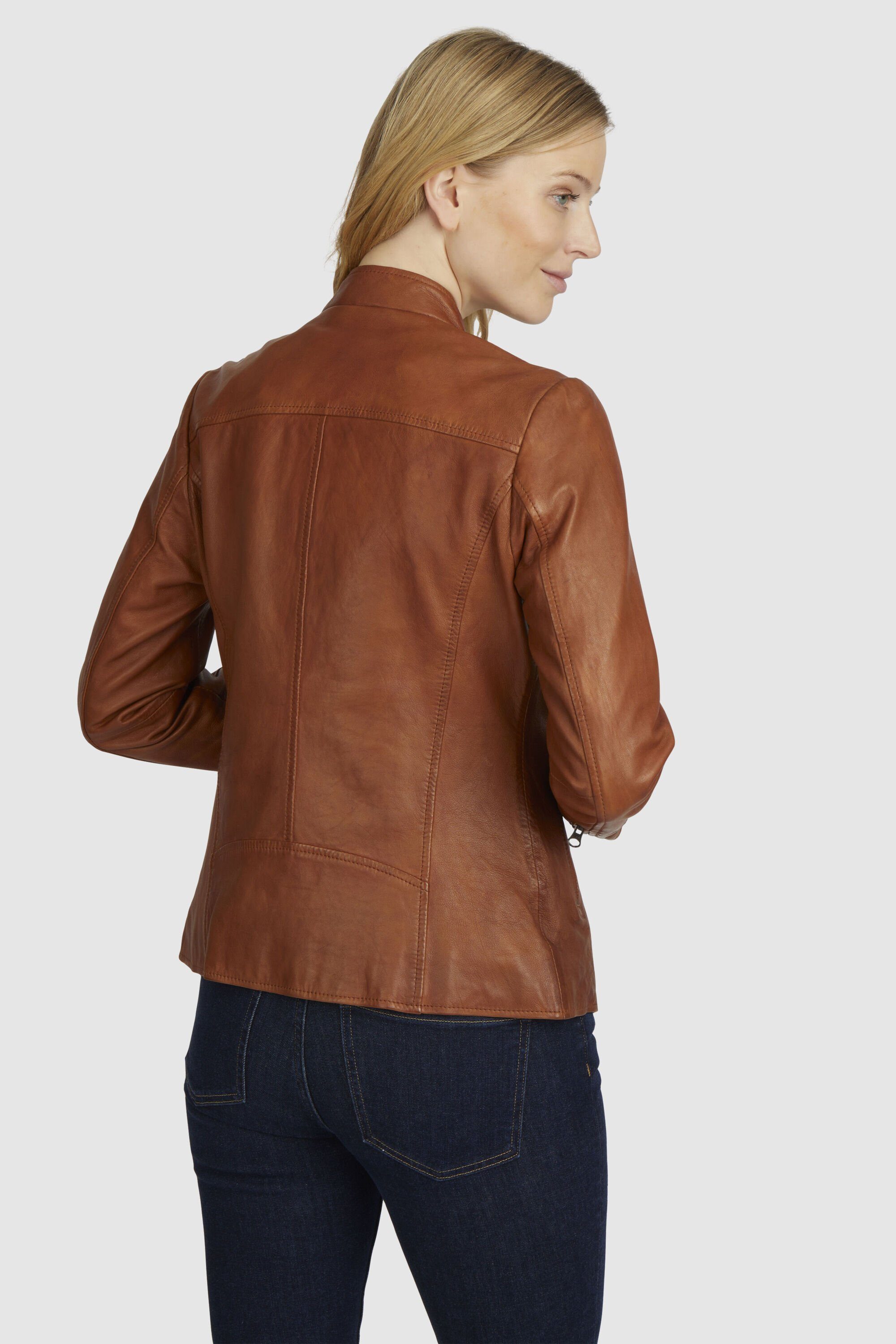 7eleven Lederjacke SEJACKY (1-St) mit Reißverschlusstaschen