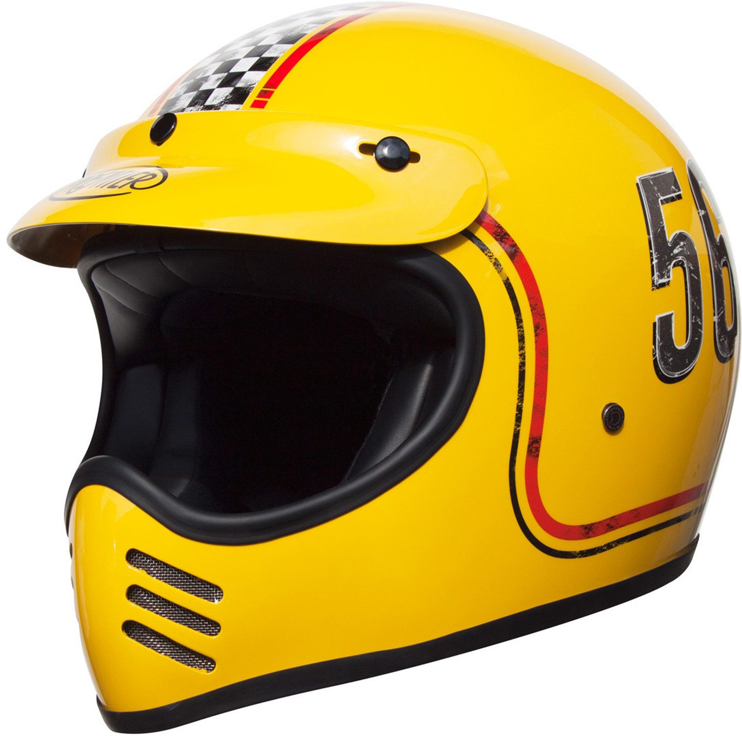 Premier Helmets Motorradhelm Premier Trophy MX FL 12 gelb S