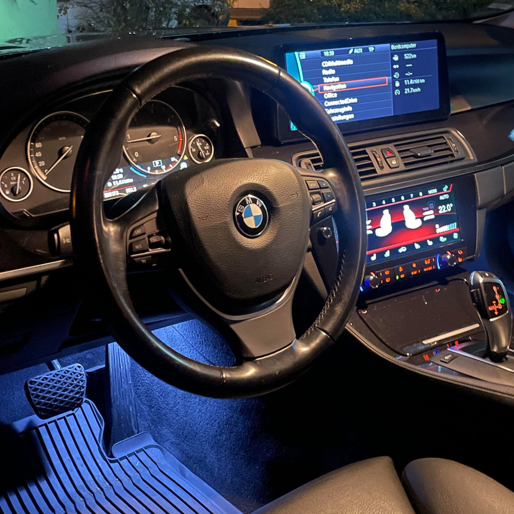 TAFFIO Tachometer Für BMW 5 Series F10 / F11 10,25" Touchscreen Klima AC Kontrollpanel