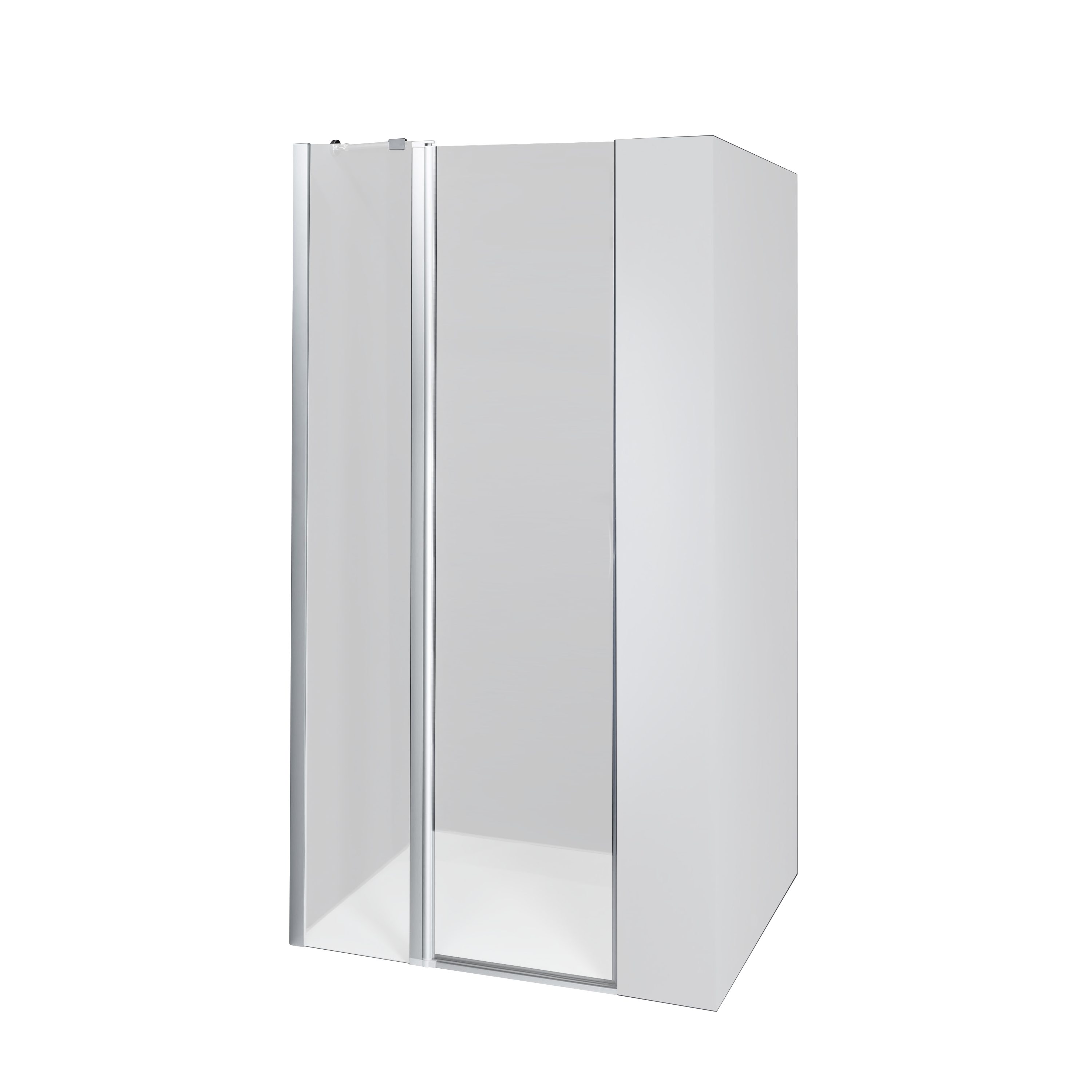 Dusbad Dusch-Drehtür Duschabtrennung Dusbad Vital 5 Pendeltür an FT Nische Made in Germany, 80x200 cm, ESG-Glas