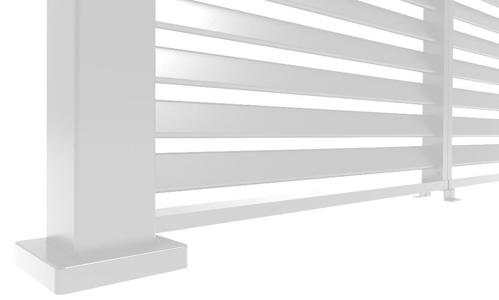 Weide 1,23 aus weiß, Alu-Pavillon M Weide Seitenwandpaneele für Aluminium Pavillonseitenteil