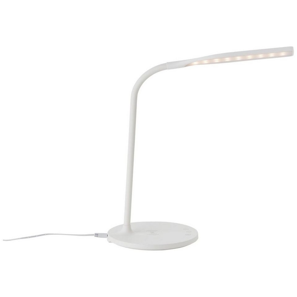 Brilliant Tischleuchte Joni, 3000-5400K, Lampe, Joni LED Tischleuchte mit Induktionsladeschale  weiß, 1x LED int