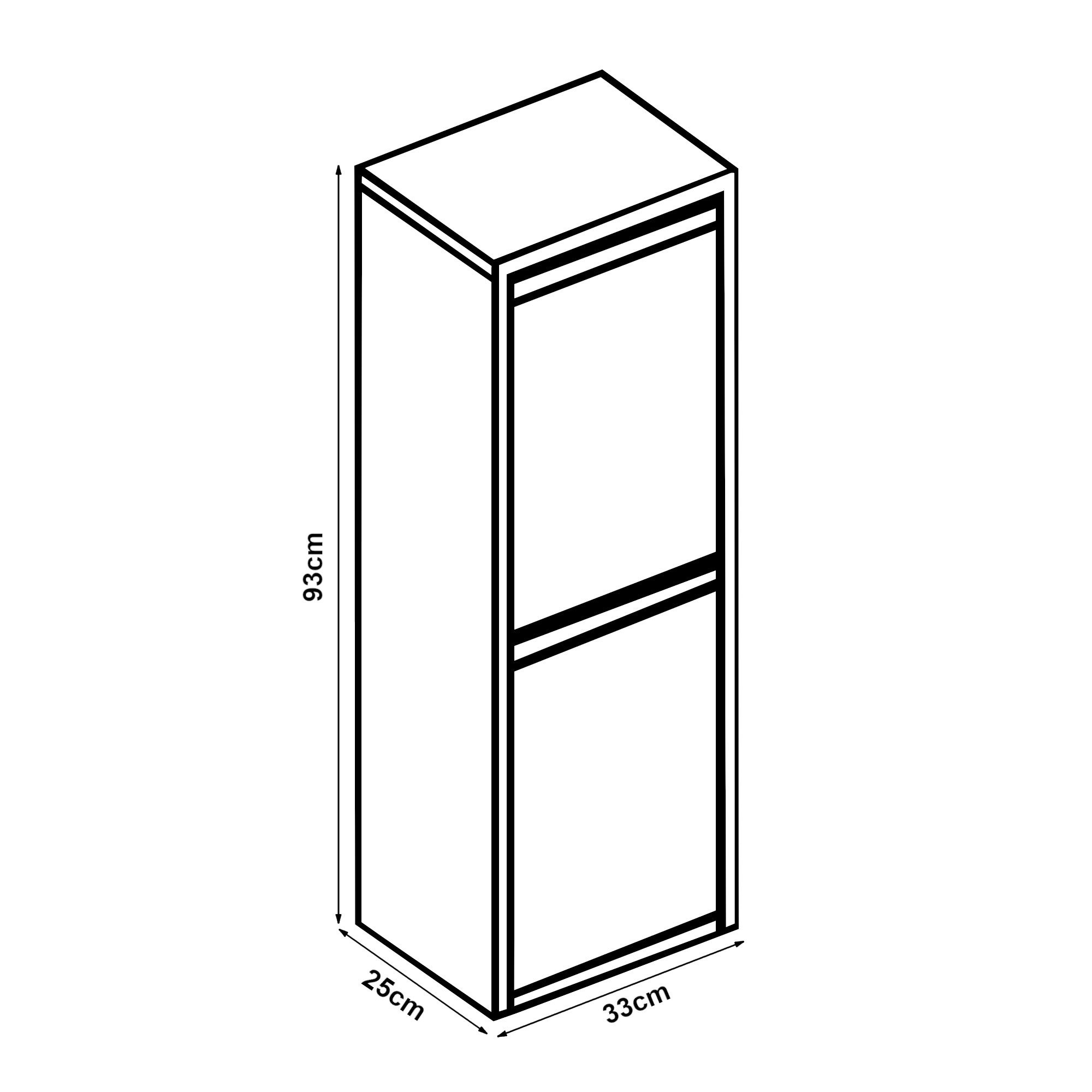 en.casa Mülltrennsystem, »Sollentuna« mit 2 Kippfächern Metall 2 x 14 L Eimer Nachtblau
