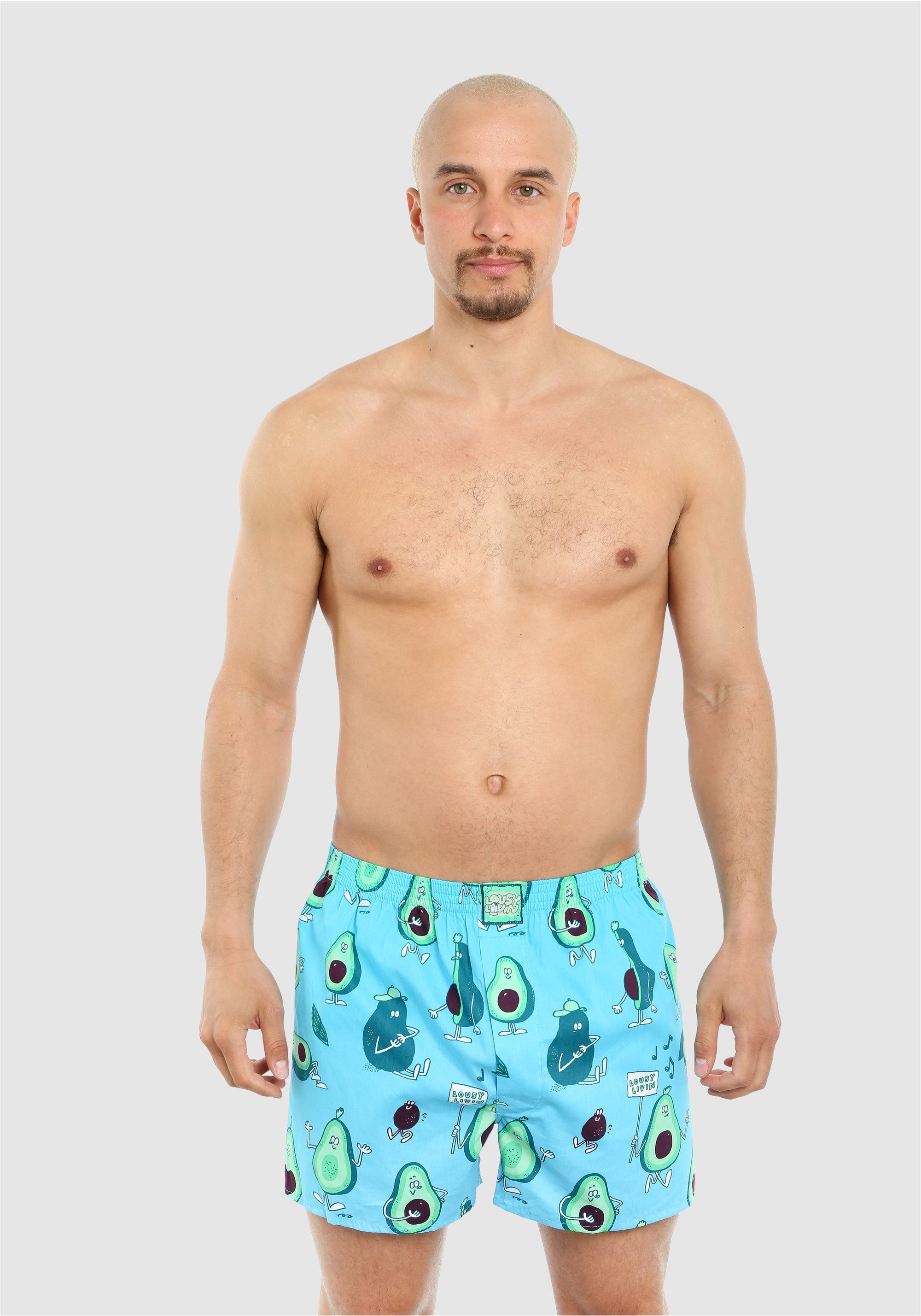 Lousy Livin Boxershorts 2 Pack Avocado & Broccoli (2-St) Locker geschnitten