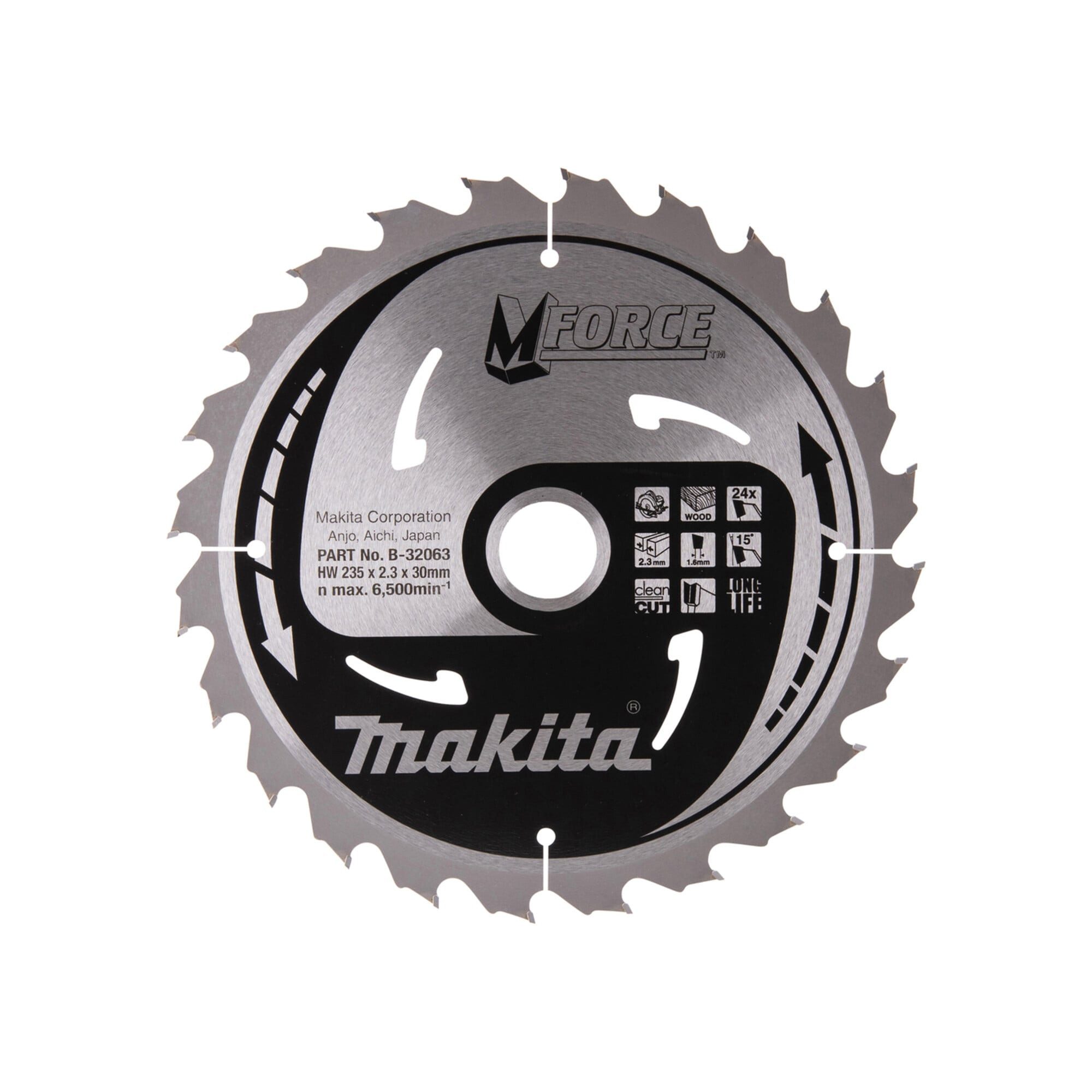 Makita Kreissägeblatt Makita Sägebblatt M-FORCE 235x30x24Z