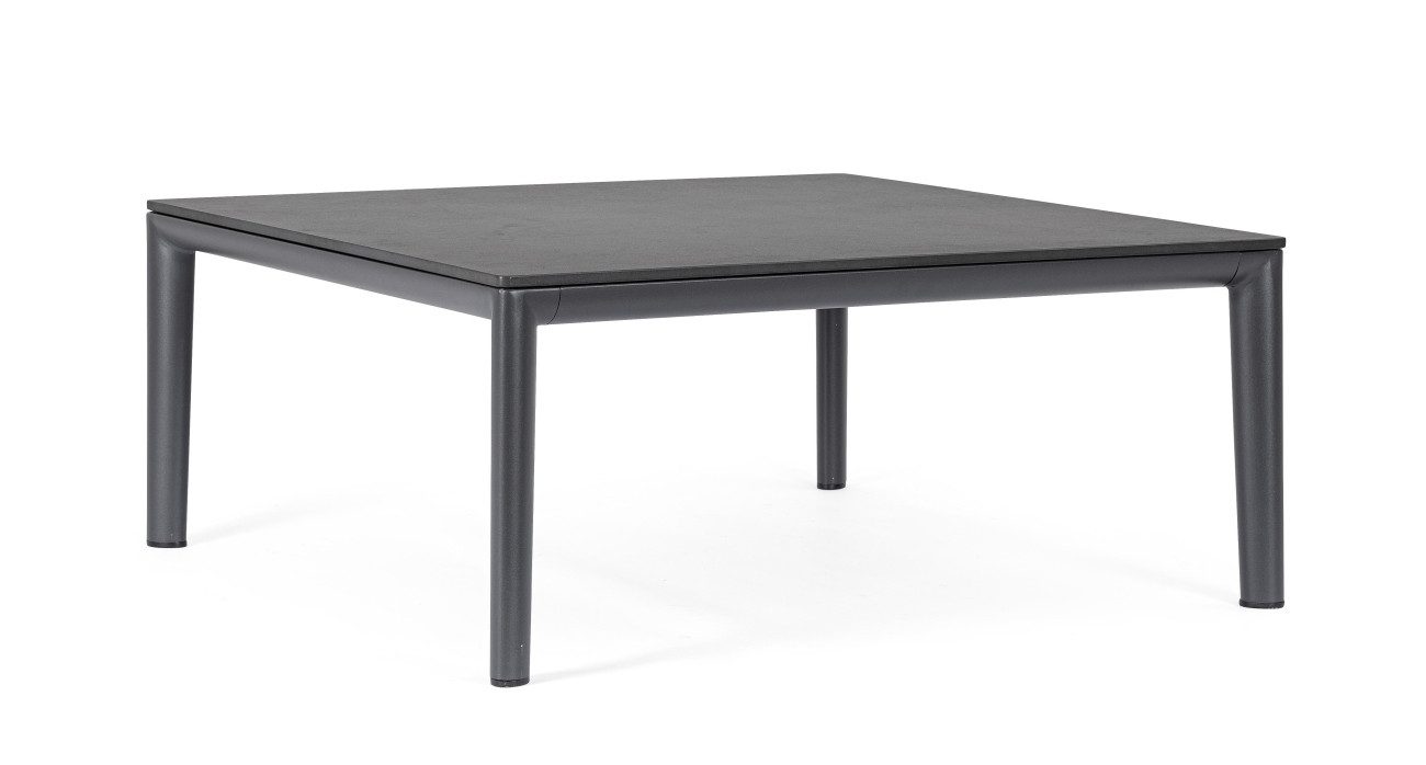 Feeling4Home Couchtisch Gerald aus Aluminium 90x90 cm, Anthrazit