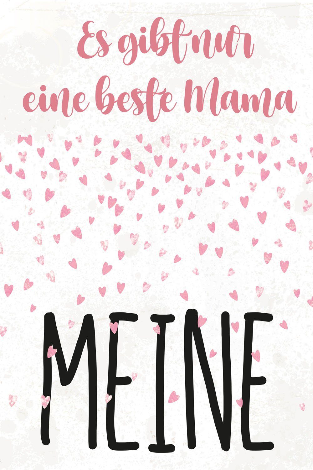 queence Metallbild Beste Mama, Herzbilder, Herzen, Schriftzüge (1 St), Stahlschilder