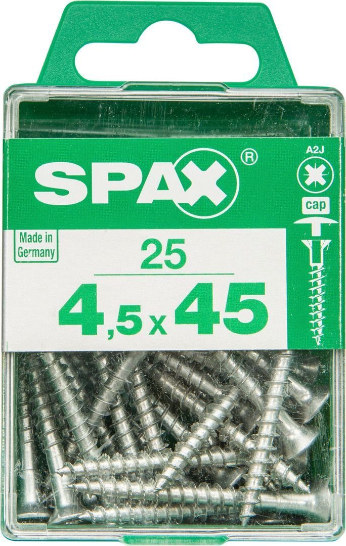 SPAX Holzbauschraube Spax Universalschrauben 4.5 x 45 mm PZ 2 - 25 Stk. | Schrauben