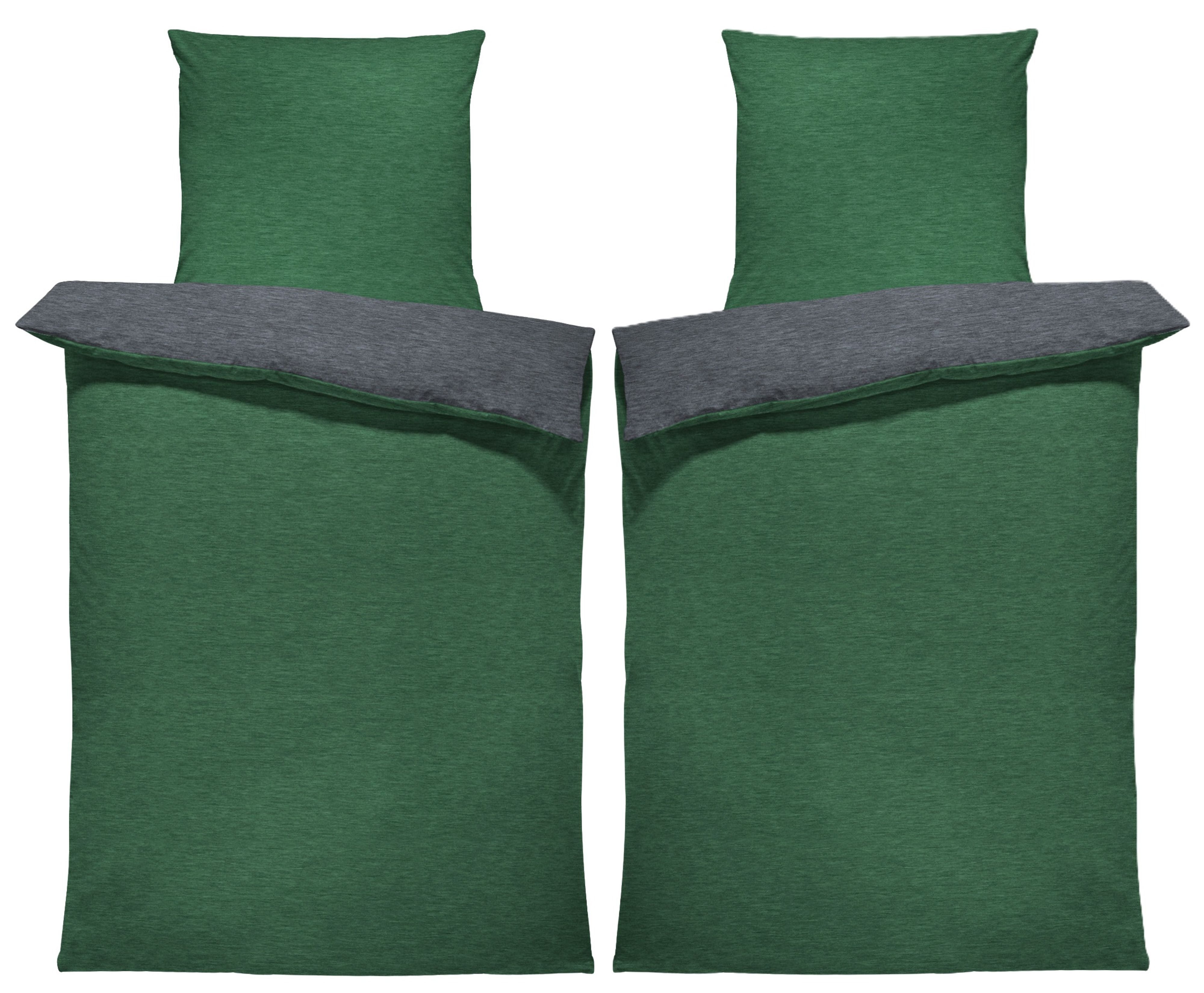 One Home Bettwäsche Wende Melange, Flanell, günstig online kaufen