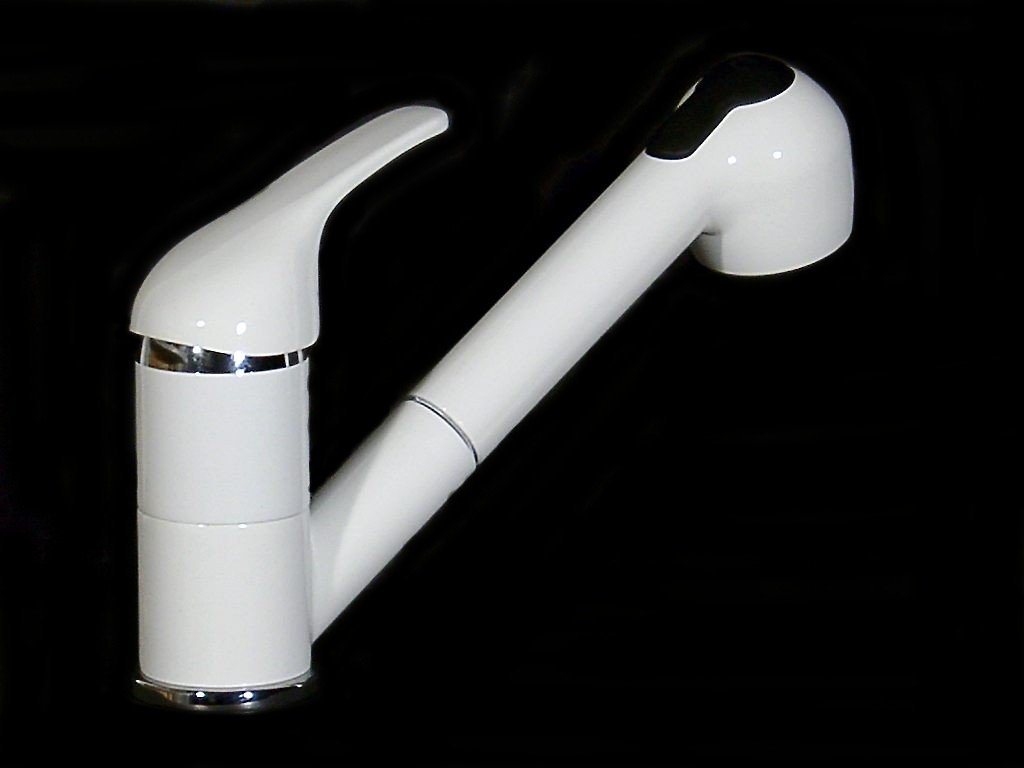 Thumbnail - Wagner Armaturenwelt Küchenarmatur Einhebel Küchenarmatur Spüle Wasserhahn Brause Weiss