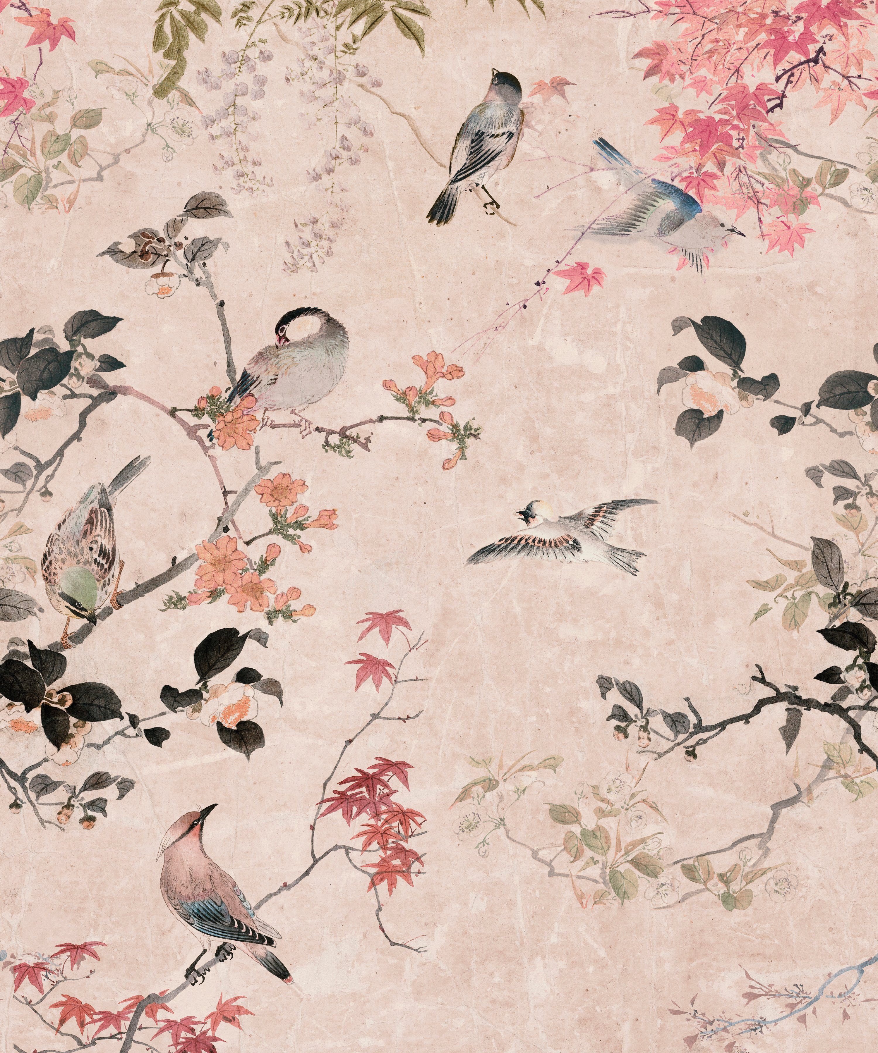 Art for the home Fototapete Japanischer Garten, glatt, animal print, Japanischer Garten 280x200 cm