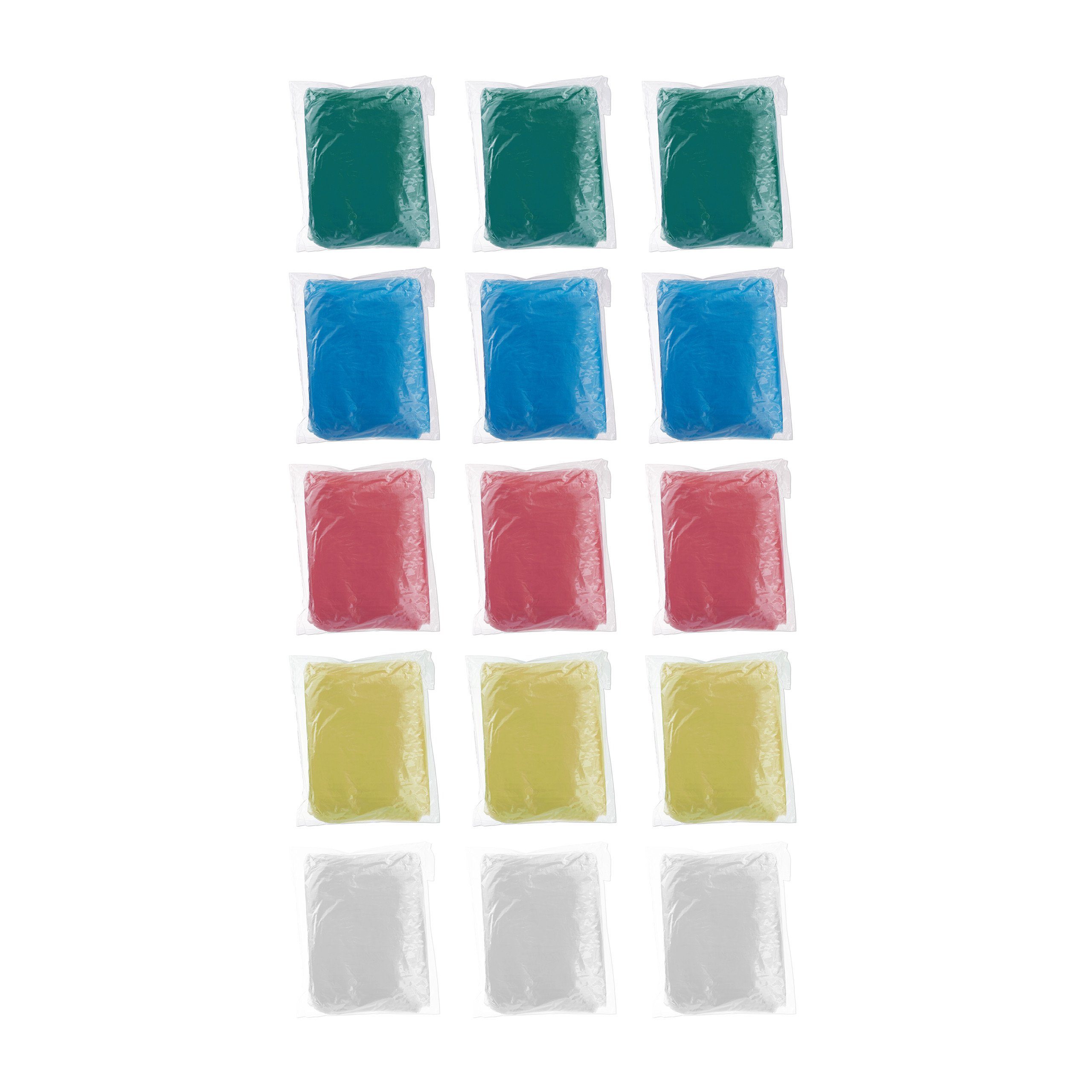 relaxdays Regenponcho 30x Einweg Regenponcho bunt
