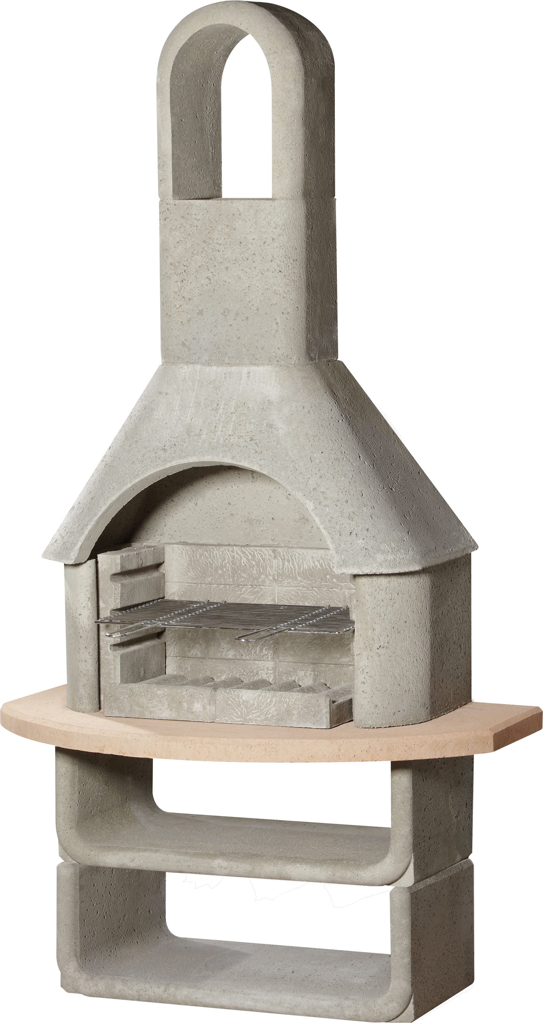 Buschbeck Grillkamin Cortina, robuster Beton-Kamin mit Grillrost, BxTxH: 110x65x206 cm