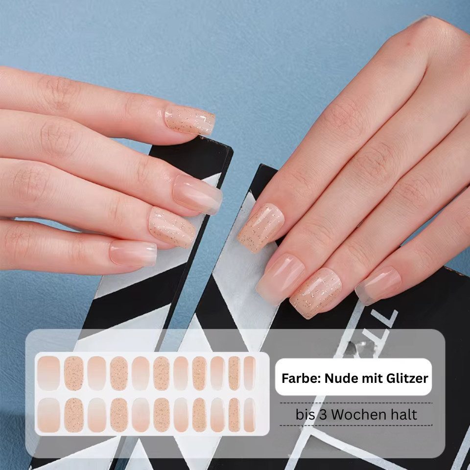 Rötting Design Kunstfingernägel zum Aufkleben 22 Stk Gel Nails Kunstnägel Nagelsticker Saloon-Qualität, Set 22-tlg., Gelnägel Set inkl. Manikürstäbchen & Nagelp – Bild 2 von 5