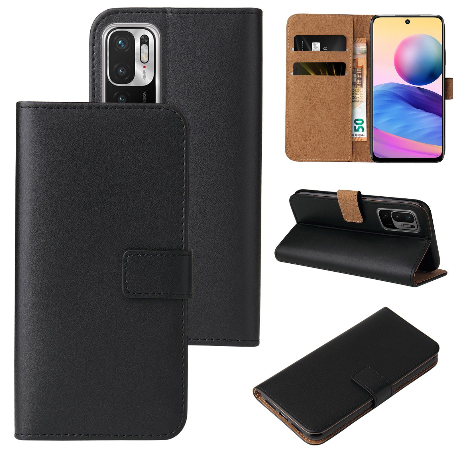 Tec-Expert Handyhülle Klapp Hülle für Xiaomi Redmi Note 10 5G 6.5 Zoll, 6.5, Flip Case für Xiaomi Redmi Note 10 5G