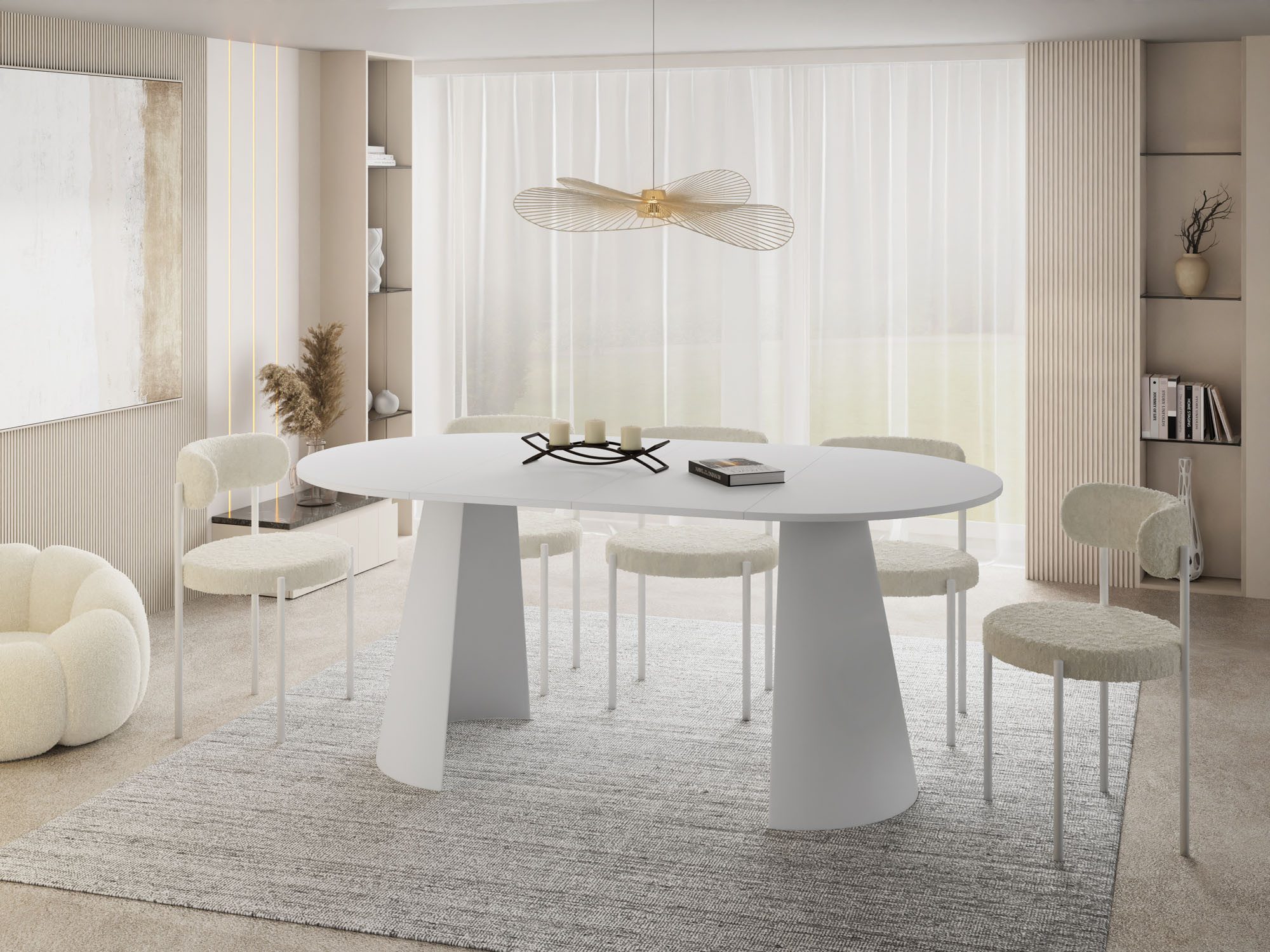 WFL GROUP Esstisch Lamio (erhältlich in 2 Größen – 100/120 cm, ausziehbar a günstig online kaufen