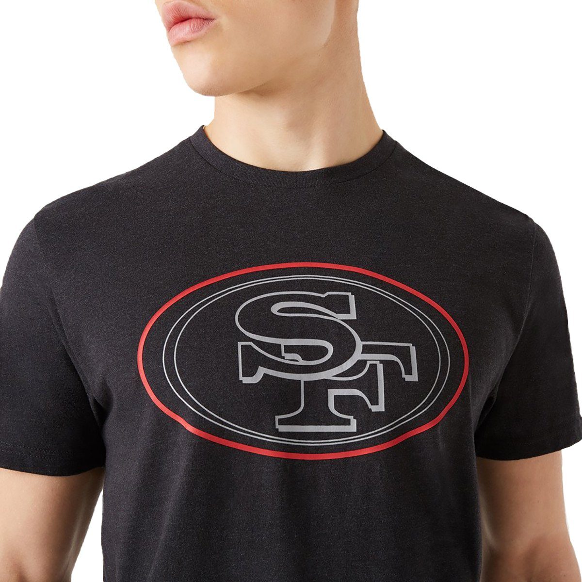 New Era T-Shirt NFL San Outline 49ers Francisco (1-tlg) Logo
