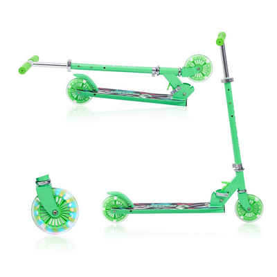 Seven Comfort Cityroller Leichter faltbarer Kinderroller, 4,00 km/h, (Set, mit Schutzblechen), klappbar&höhenverstellbar Scooter 4.7 Zoll Räder Maximale 50 kg