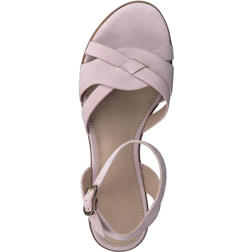s.Oliver Ledersandale 5-28100-28-512 mit Soft Foam rosa Damen Sandale