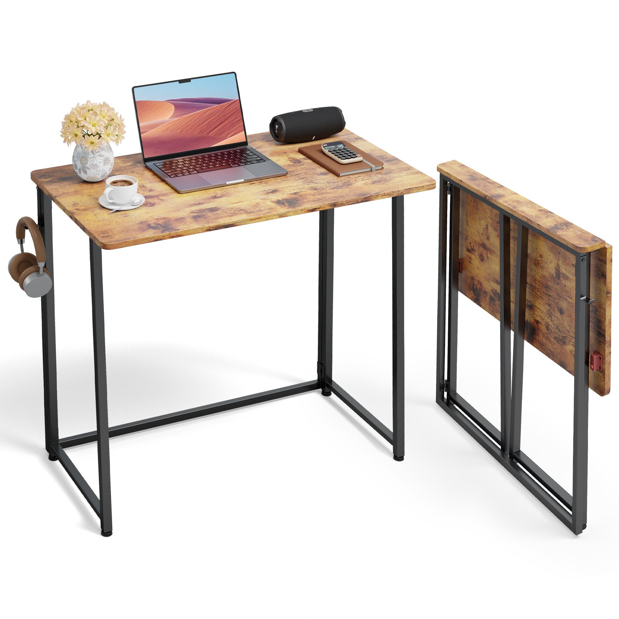 Bealife Schreibtisch Schreibtisch, Faltbar, verstellbare Tischbeine, günstig online kaufen