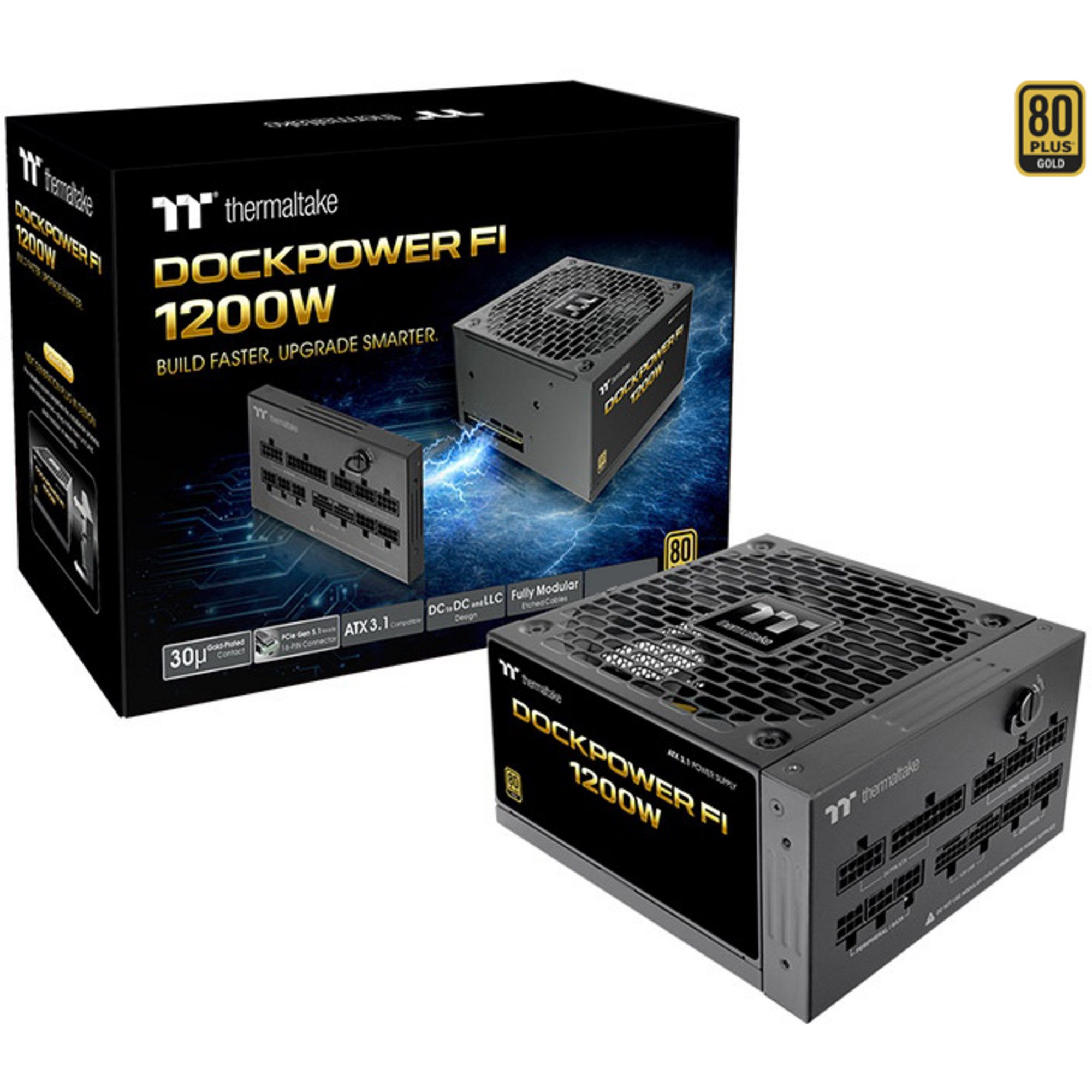 Thermaltake Thermaltake Dockpower FI 1200W, PC-Netzteil, (1x PC-Netzteil (80 PLUS Gold)