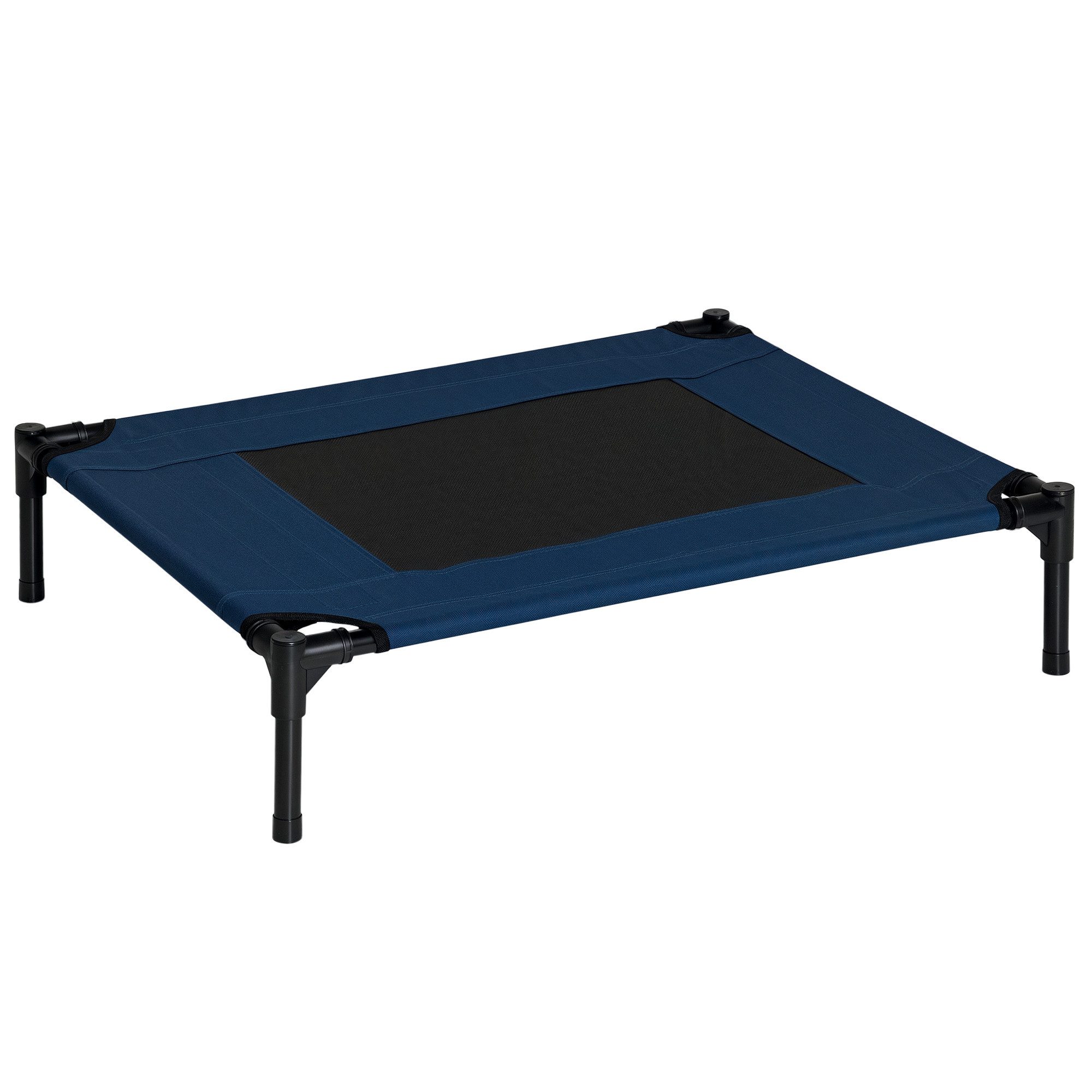 PawHut Tierbett Hundeliege Outdoor Stahl 76 x 61 x 18 cm, 600D Oxford-Gewebe, Belastbarkeit bis 20 kg, Blau