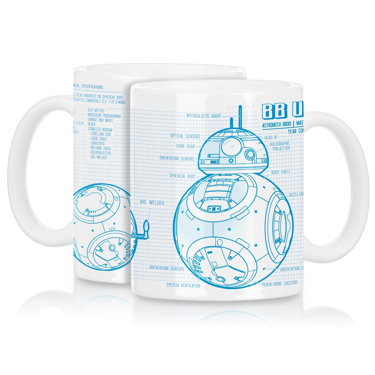 Keramik, krieg droide droide blaupause star BB-8 Tasse der roboter style3 sphero Tasse, kugel sterne Kaffeebecher wars