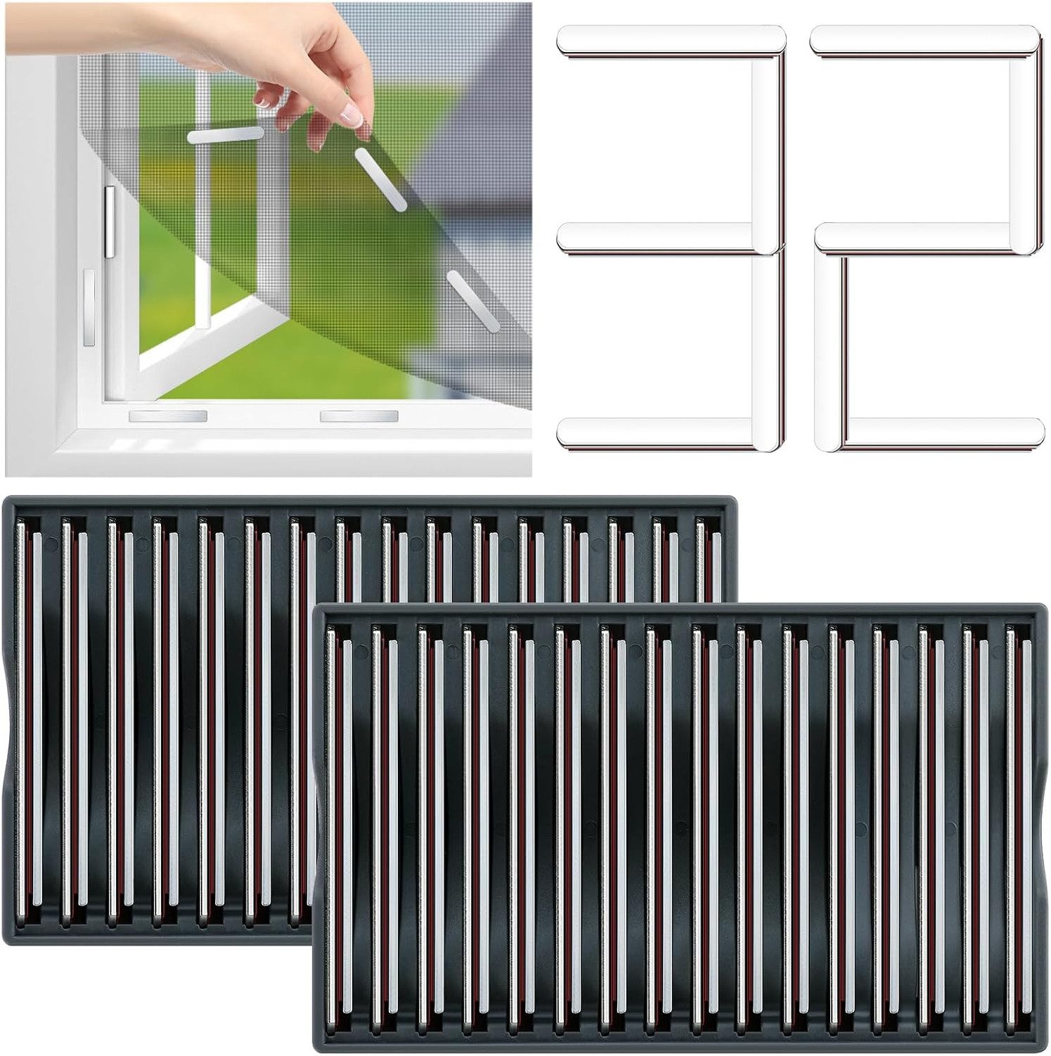 EXTSUD Insektenschutz-Vorhang stanzfreie Universalmagnete für Fenster, günstig online kaufen
