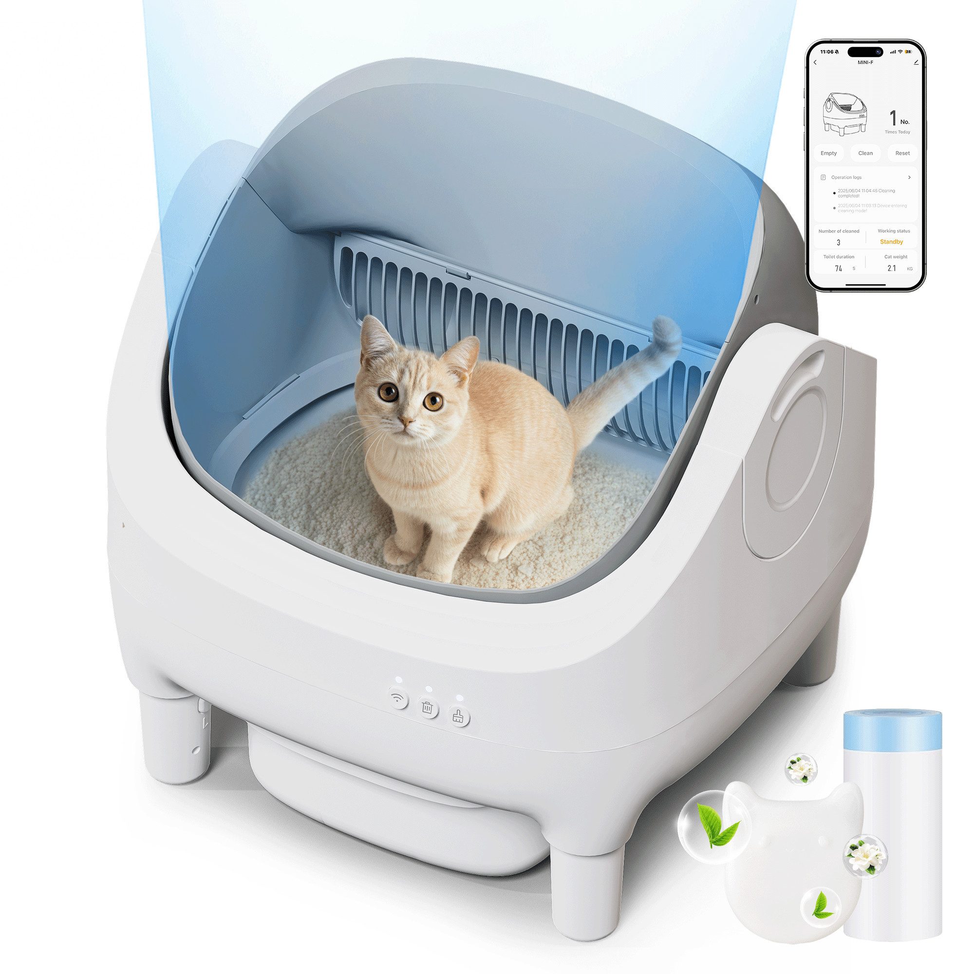 Katzentoilette Oben offene Automatische Katzenklo selbstreinigend Katzentoilette XXL