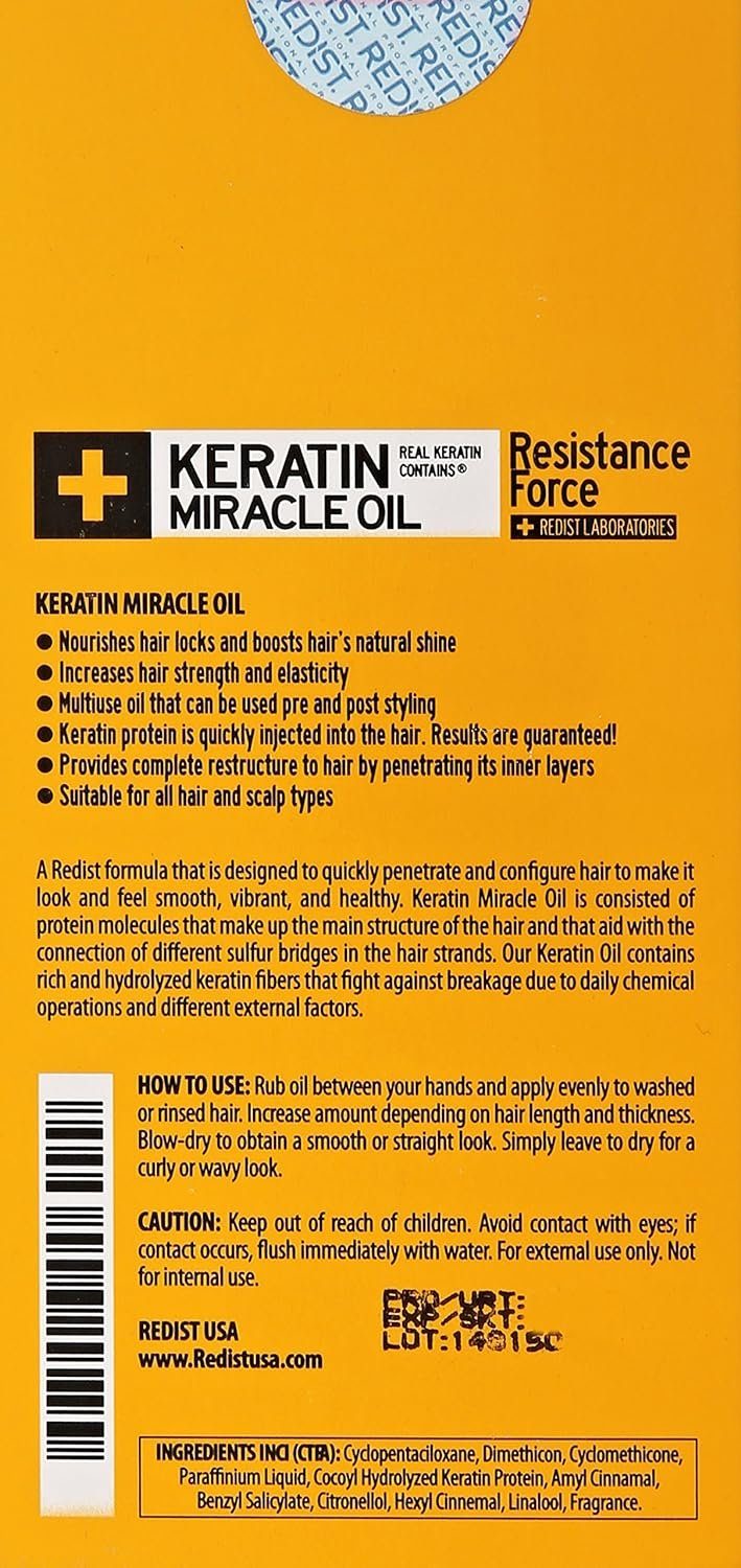 Redist Haaröl Redist Keratin Haaröl 100ml zur Anti-Frizz Behandlung