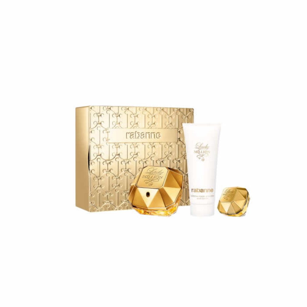 Duft-Set Paco Lady Million Eau De Parfum Spray 80ml Set 3 Artikel